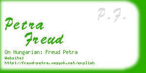 petra freud business card